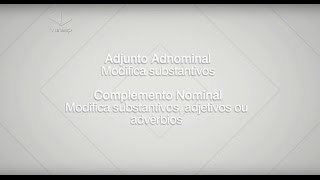 Dicas do Guia  Adjunto Adnominal x Complemento Nominal  Gramática [upl. by Geraud]