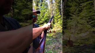 ✅out😳shattering glass bottles off beer with Winchester model 1892 4440 caliber shorts [upl. by Yren]