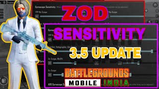 BGMI 35 UPDATE SENSITIVITY  ZERO RECOIL SENSITIVITY  BGMI [upl. by Roxi139]