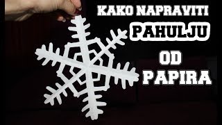 Kako napraviti pahulju od papira  Christmas decoration Snowflake of paper [upl. by Annibo]