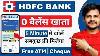 hdfc zero balance account opening online 2024  hdfc bank zero balance account opening online [upl. by Idolla]