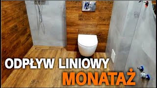 Odpływ liniowy montaż  remont łazienki [upl. by Lobel892]