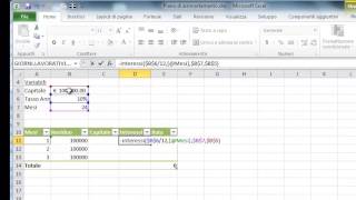 Piano di ammortamento in Excel in 5 Minuti  Corso Excel 2010 per amministrativi [upl. by Delfeena]