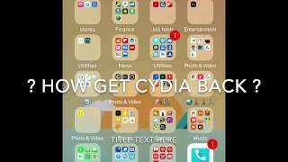 Cydia App not showing up on homescreen [upl. by Lillywhite]