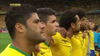 Brazil National Anthem vs Germany World Cup 2014 [upl. by Assenab]