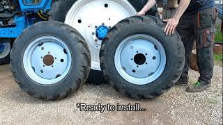 Belarus MTZ52 Restoration Project Part 20  New Front Rims and Tyres [upl. by Eletnahc560]