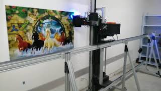 CMYKW UV wall Printer， white Ink Wall UV Printer UV Ink Wall Printing Machine [upl. by Ttocs436]