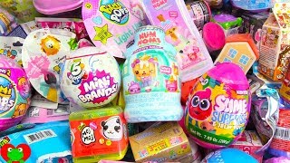 Opening Slime Surprise Eggs Num Noms Zuru 5 Surprises [upl. by Esmaria]