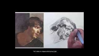 Head drawing from Velazquez painting [upl. by Halverson]