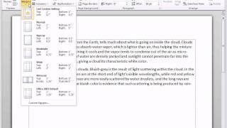 Word 2010  Setting Margins and Paragraph Alignment [upl. by Atinot]