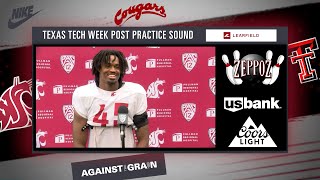 WSU Football quotThe Front helps the Back Endquot  EDGE Raam Stevenson Texas Tech Week Presser  9324 [upl. by Regine]