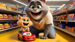 Poor Dad Cat works to buy Gifts for Kittens 😿🎁 funny memes shorts cute cartoon reels [upl. by Essenaj]