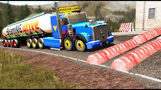 Trucks vs Speed Bumps 33  BeamNGDRIVE [upl. by Ethyl]