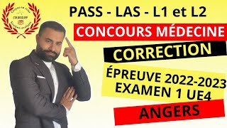 CORRECTION DÉTAILLÉE CONCOURS MÉDECINE  EXAMEN 1  CHIMIE ORGANIQUE  ÉPREUVE 20222023 ANGERS [upl. by Gnex745]