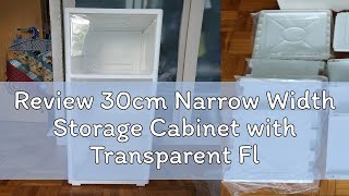 Review 30cm Narrow Width Storage Cabinet with Transparent Flip Up Cover  Kitchen Storage  Storage [upl. by Foss]