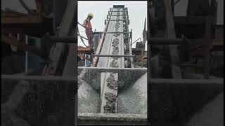 Concrete casting conveyor belt shortsconstruction concrete viralvideo machine 7359921853 [upl. by Kwang]