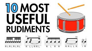 10 Most Useful RUDIMENTS Drummers Should Know 🥁🎵 [upl. by Eltsyrc]