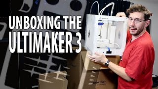 Ultimaker 3 3D Printer Unboxing and First Print [upl. by Neelyar834]