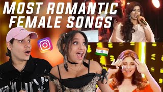 Waleska amp Efra react to Most Romantic Songs sung by Female Indian Singers [upl. by Aden292]