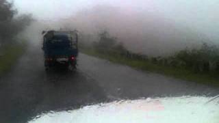 Sohra Cherrapunji  A drive in the rain and clouds [upl. by Novanod]