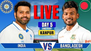 India vs Bangladesh 2nd Test Day 5  Live Cricket Match Today  IND vs BAN Live Score amp Commentary [upl. by Ade]