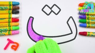 Coloring Letters Arabic Alphabet Learning For Children and Kids  Abata [upl. by Noreht]