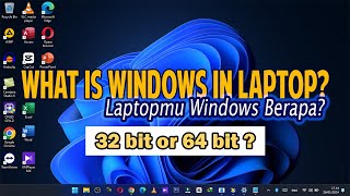 CARA MENGETAHUI WINDOWS DI LAPTOP  32 BIT atau 64 BIT ⁉️ [upl. by Roht]