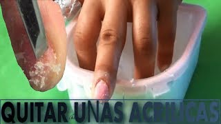 Como Retirar Uñas Acrílicas Fácil y Rápido [upl. by Kinsler]