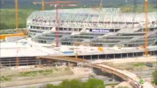 Die Bauphase der Allianz Arena im Zeitraffer [upl. by Pitarys532]