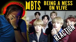 REACTION BTS Being A Mess On VLIVE  Cant Stop Laughing [upl. by Aneekal]