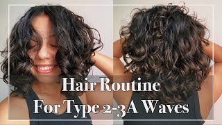 HOW TO GET DEFINED WAVES NATURALLY HAIR ROUTINE FOR TYPE 23A WAVES USING AFFORDABLE HAIR PRODUCTS [upl. by Efren]