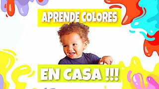 ACTIVIDADES para el desarrollo del Lenguaje 1 a 2 AÑOS APRENDEMOS COLORESJuegos para bebes en casa [upl. by Nyluqcaj]