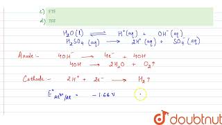 STATEMENT 1 Electrolysis of acidulated water using inert electrodes results in evolution of gas [upl. by Anivlem]