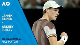 Jannik Sinner v Andrey Rublev Full Match  Australian Open 2024 Quarterfinal [upl. by Chip403]