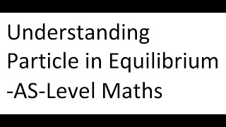 AS2 Mechanics Particle in Equilibrium [upl. by Casie549]