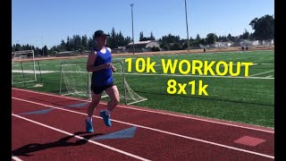 10k Prep Workout 8x1000m Repeats [upl. by Ativel]