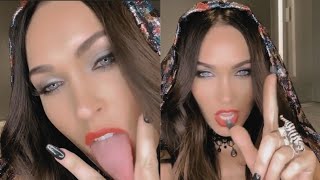 megan fox lip syncing to body bag by mgk 💝 [upl. by Ahsilra]