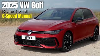 2025 VW Golf Hatch RLine 15 TSI 6Speed Manual in Kings Red [upl. by Nauqat904]