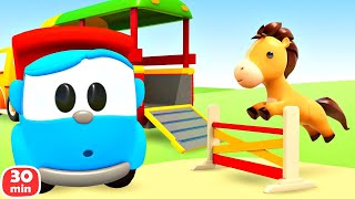 Léo o caminhão ajuda os animais da fazenda Desenhos animados de carros Animação infantil [upl. by Kato]