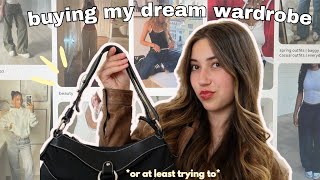 BUYING MY DREAM WARDROBE thrifting hauls [upl. by Ervine]