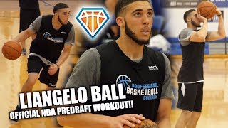 LiAngelo Ball OFFICIAL NBA PreDraft Workout  Professional Basketball Combine [upl. by Annahsohs477]