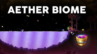 How to find amp unlock the NEW Terraria Aether Biome  Terraria 144 Labor Of Love [upl. by Enad]