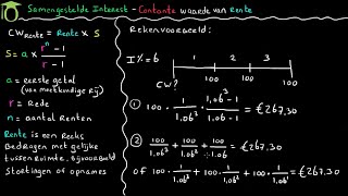 Samengestelde interest contante waarde van een rente  bedrijfseconomie uitleg [upl. by Llaccm]