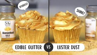 The Difference Between Edible Glitter and Edible Luster Dust [upl. by Jaynell]