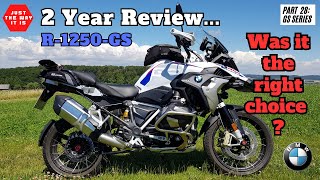 EP 28 BMW R1250GS Review  2 Year Review  Positives Negatives Upgrades and top 5 Accessories [upl. by Anitsahs]