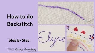 How to do a Backstitch  Hand Embroidery for Beginners [upl. by Dana875]