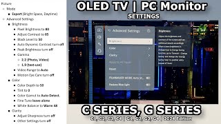 LG OLED TV Settings  PC Monitor  C  G Series eVo [upl. by Norihs927]