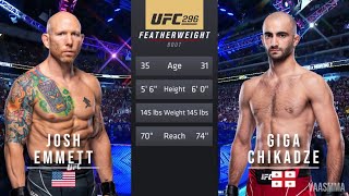 JOSH EMMETT VS GIGA CHIKADZE FULL FIGHT UFC 296 [upl. by Bogey130]