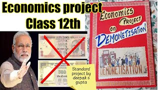 Demonetisation project class 12th economics project demonetisation demonetisationproject cbse [upl. by Elvie]