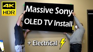 Massive Double Sony A9G OLED TV Install [upl. by Myra]